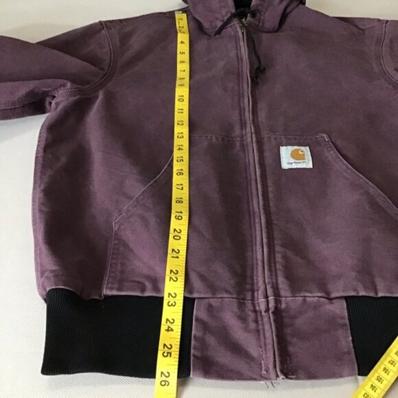 Carhartt Distressed Plum Hooded Jacket - Picture 10 of 13